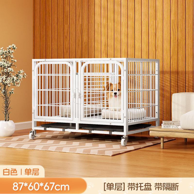 Dog Breeding Cage Large Medium Small Dog Crate With Partition Toilet Tray Pet Shop Maternity Cage Multifunctional Cage