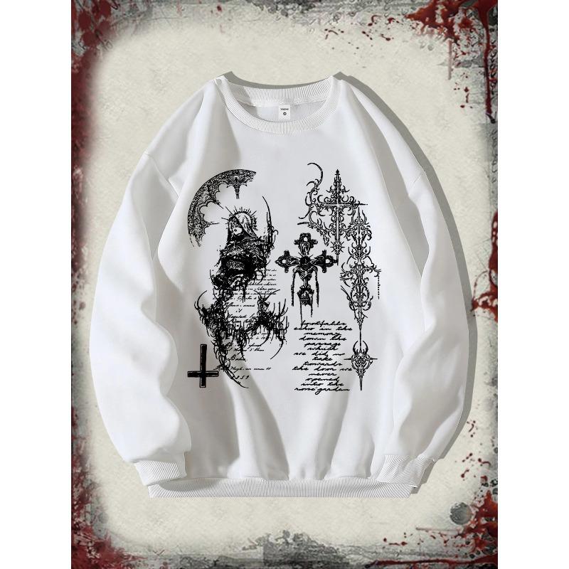 Original Design Dark Style Print Men'S Casual Sweatshirt