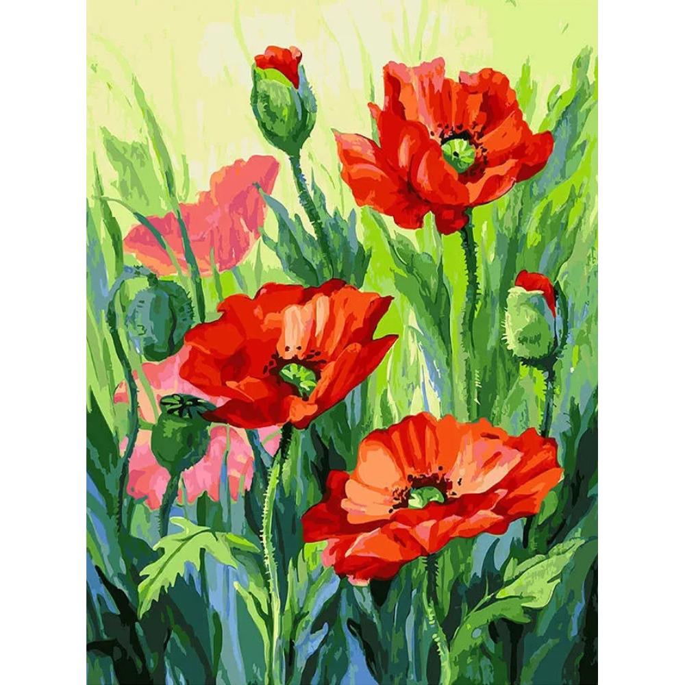 

DIY Алмазная картина Цветок Вышивка крестом Набор Мозаика Искусство Алмазная картина Полный круг Алмазное украшение для дома Round 20x30cm