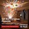 Usb Christmas Projector Light 10Pcs Patterns Adjustable Night Light Xmas Santa Snowman Church Nativity Projection Lamp Decor