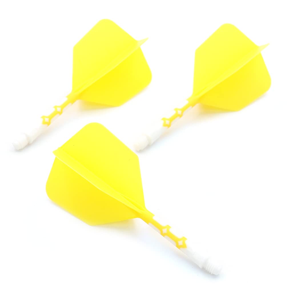 Cuesoul ROST T19 Shaft Integrated Flight Big Wing Shape Yellow with White Ice Shaft Set - 3-piece (CS-AK577-1M)