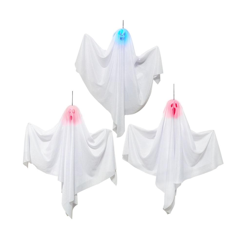 

Halloween Hanging Ghost Scary Skull Gauze Party Skull Skeleton Ghost Ornament Horror Props Outdoor Entrance Decoration Props 3PCS