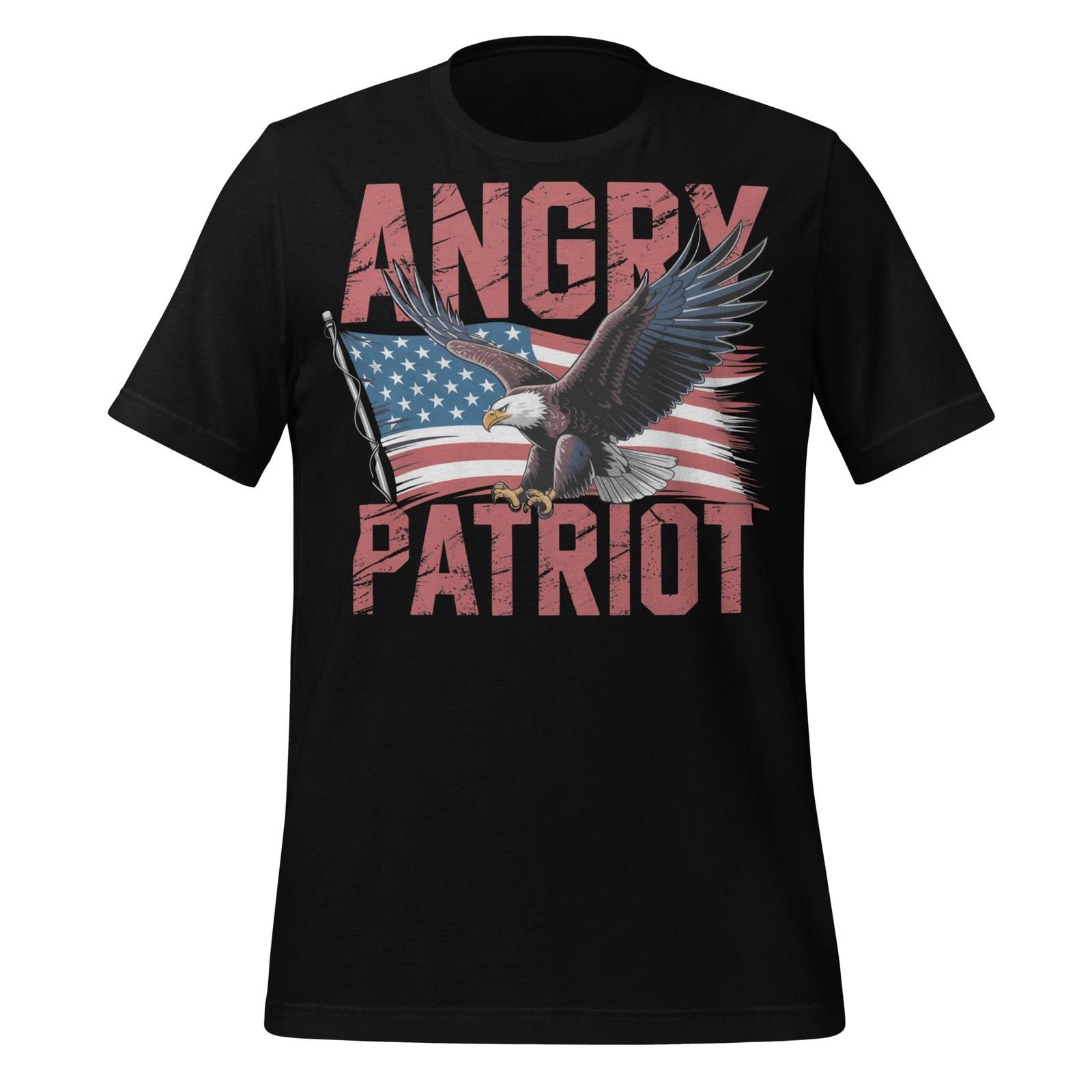 American Flag and Eagle Patriotic American Angry PatrioT-Shirt 3XL