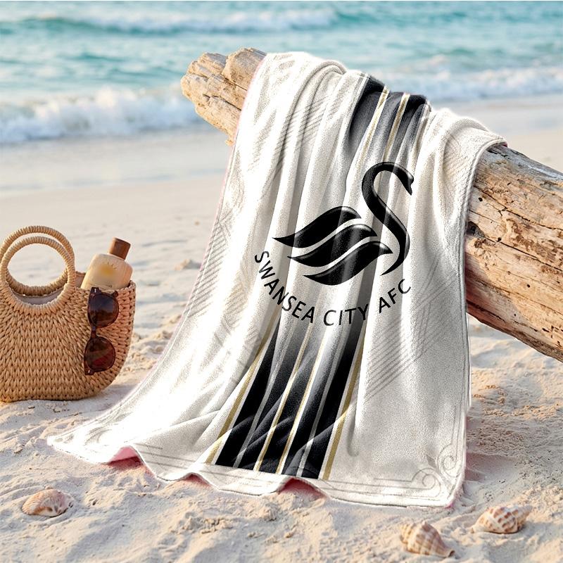 Asciugamano da Spiaggia Morbido Asciugatura Rapida Tema Swansea City?Asciugamano Asciutto Per Vacanze Estive Al Mare Nuoto