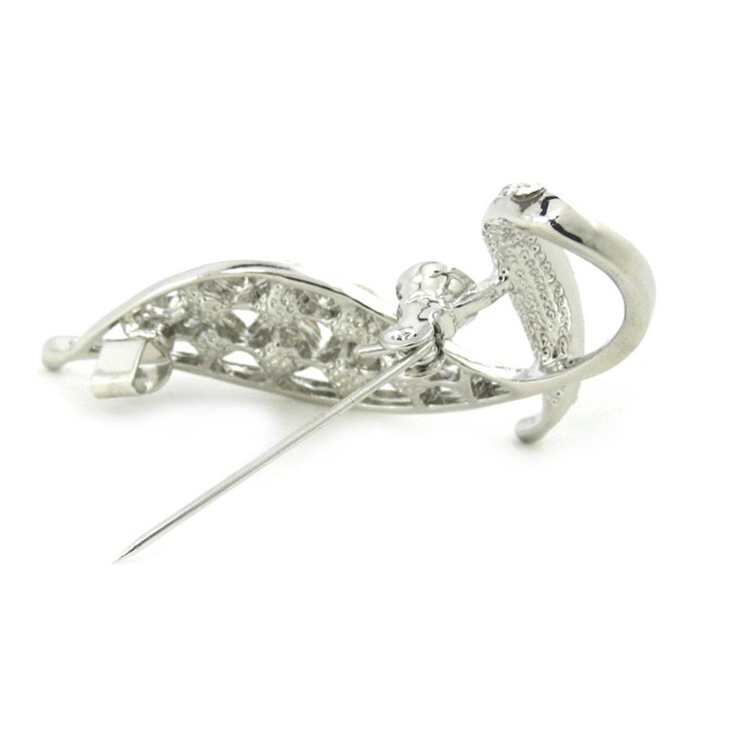 Les Trésors De Lily [M1823] - White 'Sissi' Designer Brooch