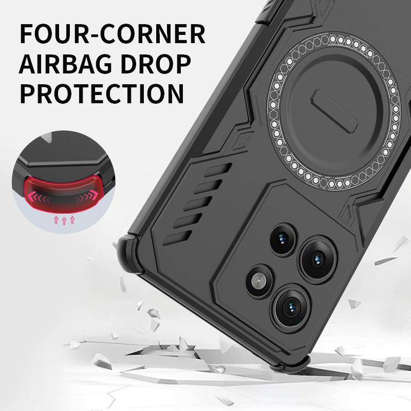 KEYSION Dutý kryt pro odvod tepla pro Motorola Edge 50 5G 50 Neo Magnetické chlazení Nárazuvzdorný kryt na telefon pro Edge 50 Fusion