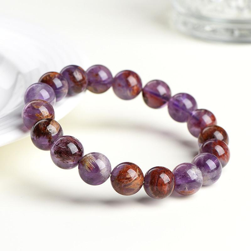 Natural Crystal Round Beads Beautiful Multicolor Beads Handmade Diy Bracelet Necklace Jewelry Handmade Beads Accessories