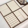 Eco Friendly Walnut Wood Grain Jewelry Tray Multifunctional Organizer Storage Solution for Living Room Bedroom Vanity