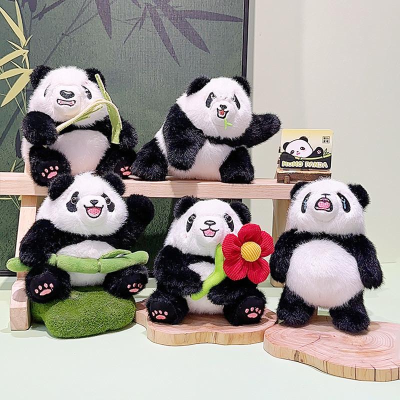 Endearing Plush Panda Keychain Charming Design Colorful Accessory For Use Daily