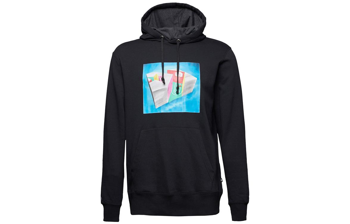 Converse Men's Black Chevron 3D Court Sweatshirt 10017341-A01 Cm