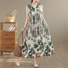 Sleeveless Plus Size Cotton Vintage Floral New In Dresses for Women Casual Loose Long Summer Dress