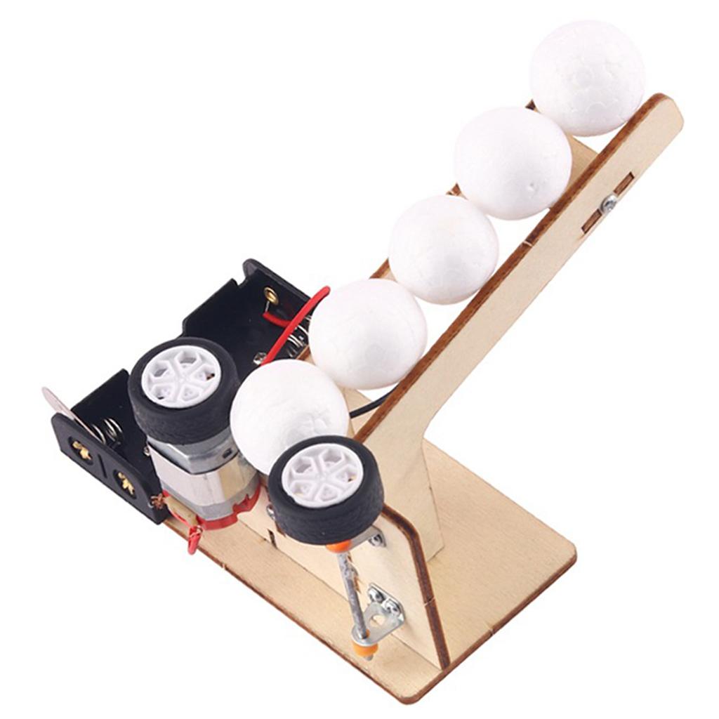 Assembling Electric Ball Pitching Machine Kits Science Stem Toy for Kids Age 4+