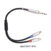  Cables Professional Durable Black Alloy Adapter Headphone Splitter Video Camera Accessories Converter Condenser Microphone