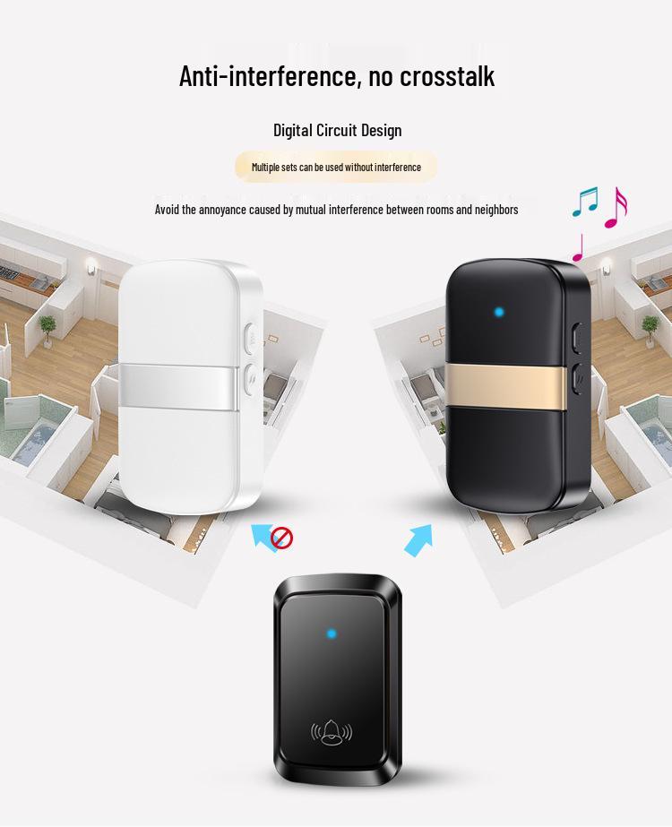 Wireless Self-Powered Doorbell: Smart Long-Distance Remote with Waterproof Call Function for Elderly & Kids
