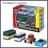 Tayo Origin Korea Model - The Little Bus Tayo Friends Set 7 - 4 Pcs (Nana + Leo + Rolly + Ractor)