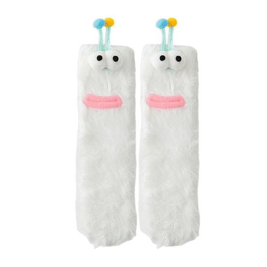Fuzzy Silly Socks Funny Fluffy Cartoon Socks with Eyes Cute Winter Sleeping Socks for Women Girls Boys Men Indoor Lounging