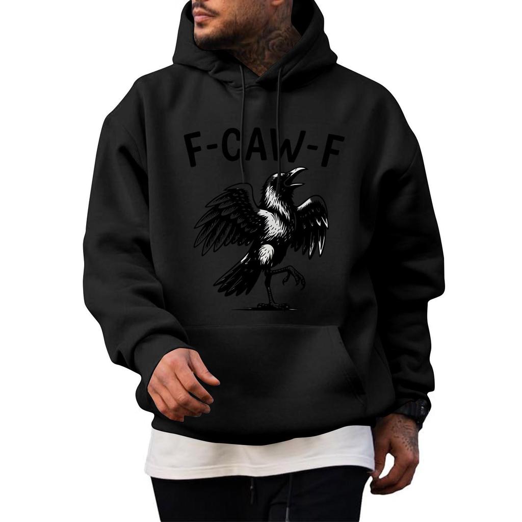 Men's Fashion Casual Long Sleeve Solid Color Hooded Sweatshirt Tops