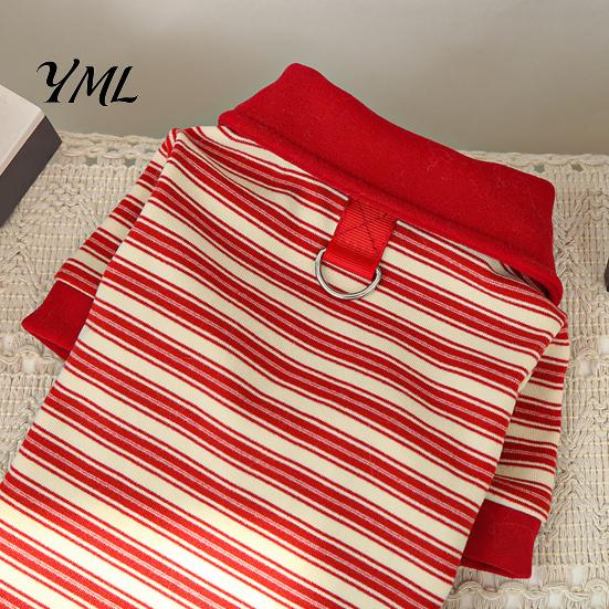 Pet Clothes for Dogs Cute Dog Shirt, Striped Collared Clothes, Summer Button Up T-Shirt, Unisex Costume Soft Breathable Puppy Outfits Small