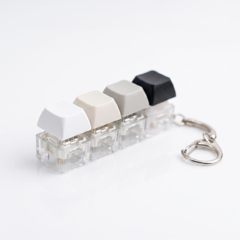 4-Button Keycaps Keyboard Fidget Keychain Stress Relief Fidget Clicker Toy Decompression Toy Bag Pendant