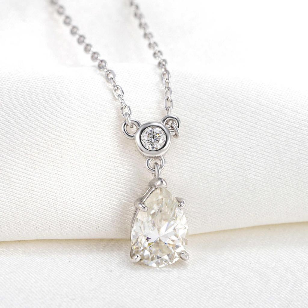 Veelzijdige High-End S925 Sterling Zilver Moissaniet Waterdruppel Hanger Ketting
