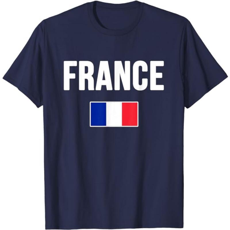Soccer France Flag T-Shirt French Pride Tee France Football Two Stars Third Loading Clothes Frenchman Sport Foot Fan Team Jersey