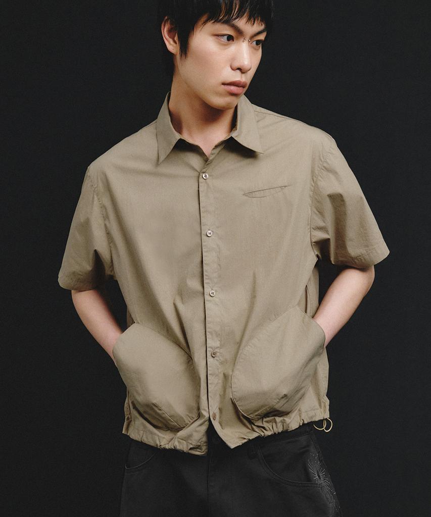 INTEMPOMOOD Arc Pocket Shirt_Beige