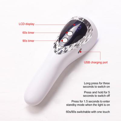 Manicure Handheld Therapy Lamp with LCD Display Rechargeable Quick Drying Nail Polish Dryer