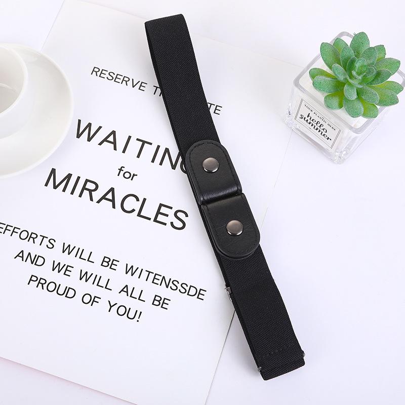 Buckle-Free Belt Ladies Decoration Lazy Belt Casual Elastic Elastic Jeans Belt Han