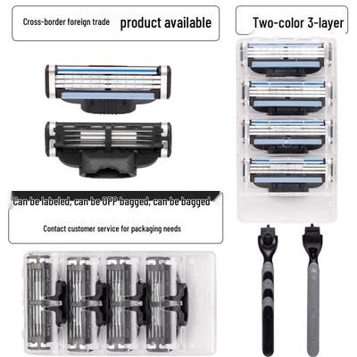 Men's Three-Layer Manual Razor with Cross-border Blades