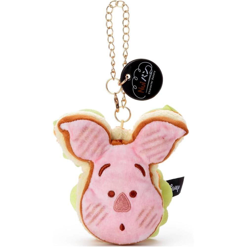 Disney NuiMOs Piglet Plush Sandwich Mascot with Chain Strap Approximately 19cm