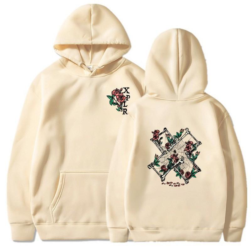 Couple Y2K Sam Colby XPLR Fleece Hoodie Streetwear Loose Fit Sweatshirt Youth
