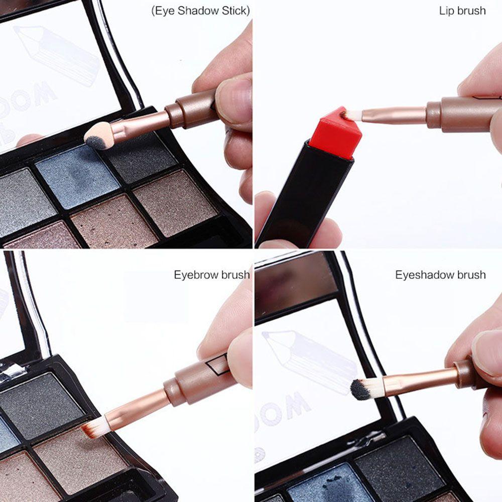 Portable Travel Cosmetic Tools Retractable Makeup Brush Lip Brush Eye Shadow Brush Eyeliner Brush
