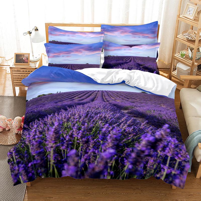 Lavender Manor Bedding Set Duvet Cover Set 3d Bedding Digital Printing Bed Linen Queen Size Bedding Set Fashion Design