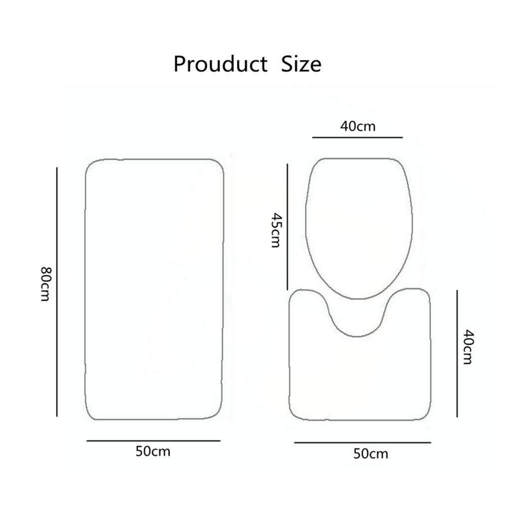 Mat Set Water Absorbent Rug Non Decorations Breathable Bath Washable Soft Pedestal for