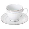 Noritake Cup & Saucer Set (Coffee & Tea), 250cc, Hampshire Platinum, 5-piece set, Fine Porcelain, F91988/4336