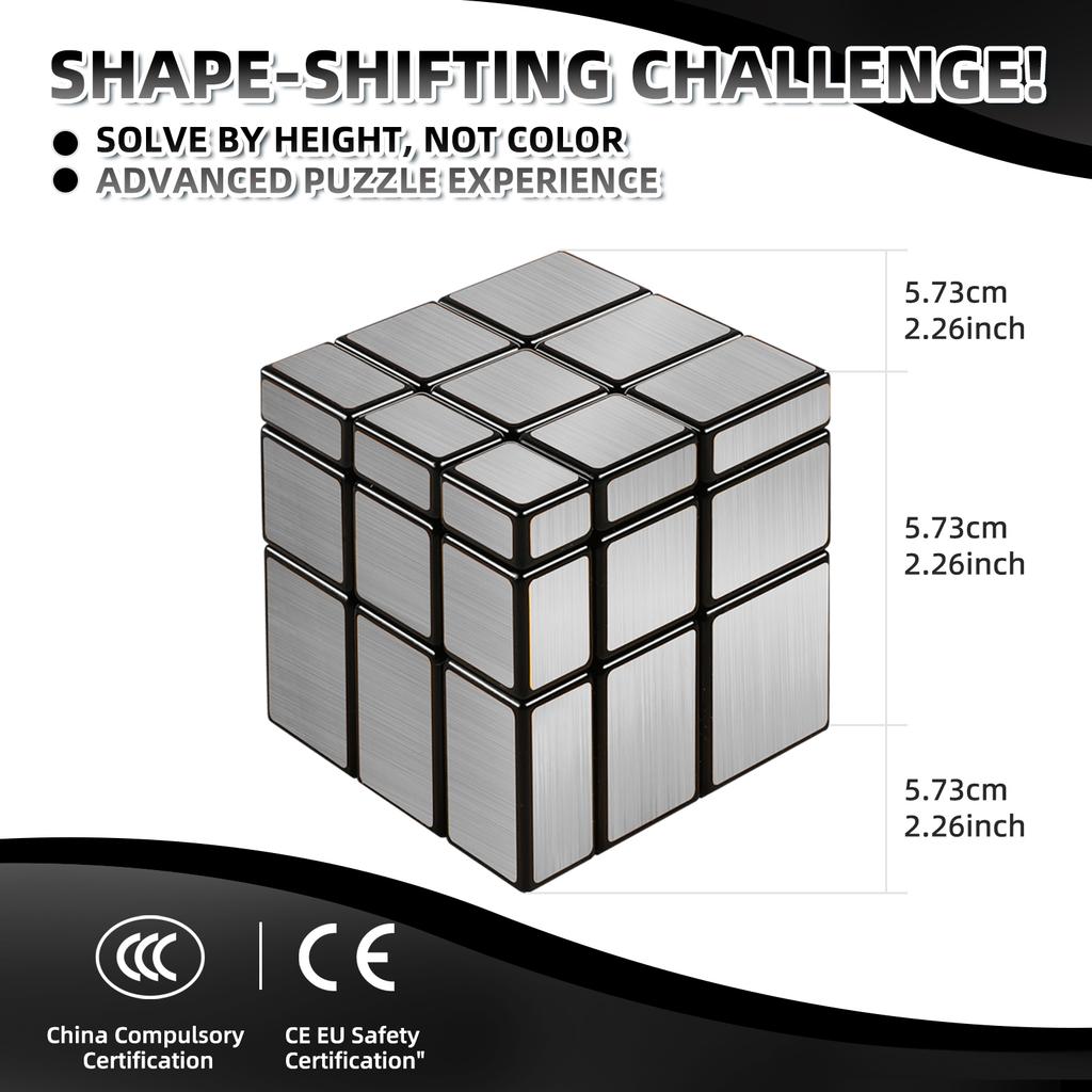 Sengso Mirror Cube 2X2 3X3 4X4 Magic Tower High-Reflectivity Puzzle Toy - Birthday Gift For Adults & Children'S Logic Training
