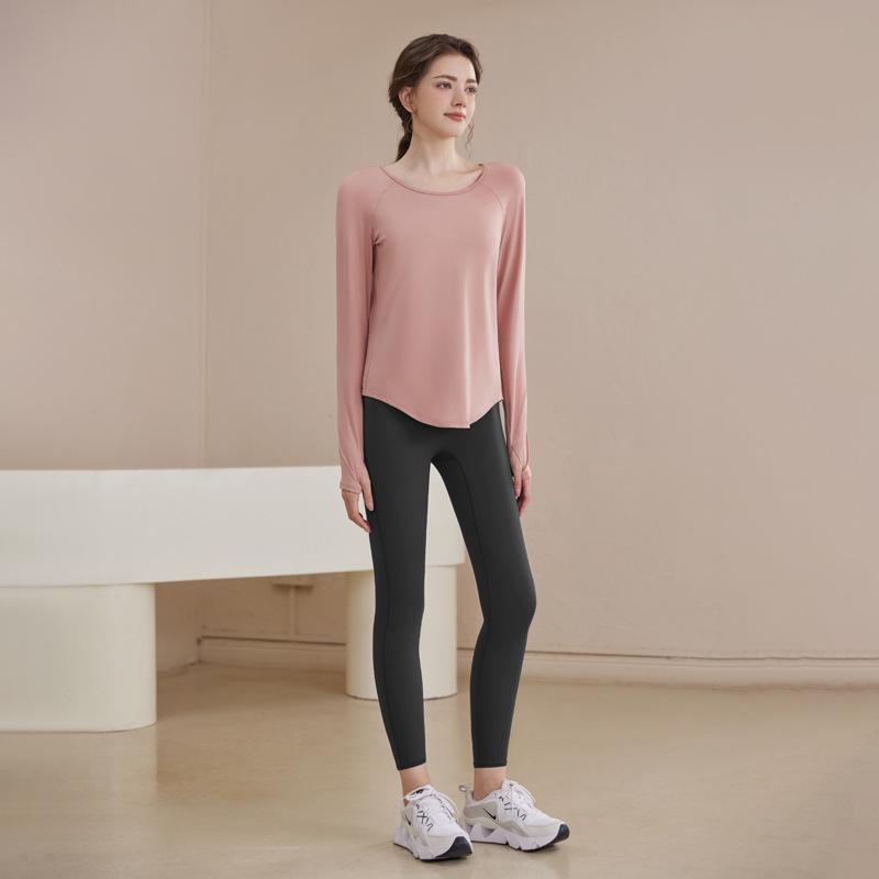 Women's Quick-Dry Mesh Yoga Tops - Long-Sleeve, Breathable Pilates Fitness Wear