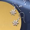 925 Sterling Silver Snowflake Earrings - Simple Flower Studs & Girlish Heart Dangles for Autumn/Winter