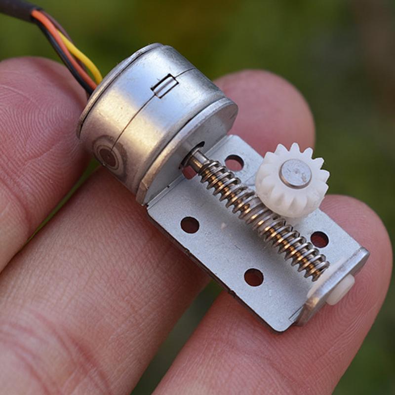 1 Peça Motor de Passo Eixo Haste Rosca Linear Bloco Engrenagem de Plástico 13 Dentes Diy Câmera Monitor 15Mm Motor de Passo 2 Fases 4 Fios