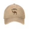 Breathable Dad Hat Curved Brim Distressed Hat Vintage Camel Print Baseball Cap  For Men Women