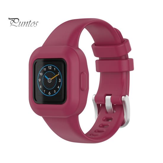 Silicone Watch Band One-piece Soft Wrist Bracelet Strap Watchband for Garmin Fit JR3/Vivofit Jr.3