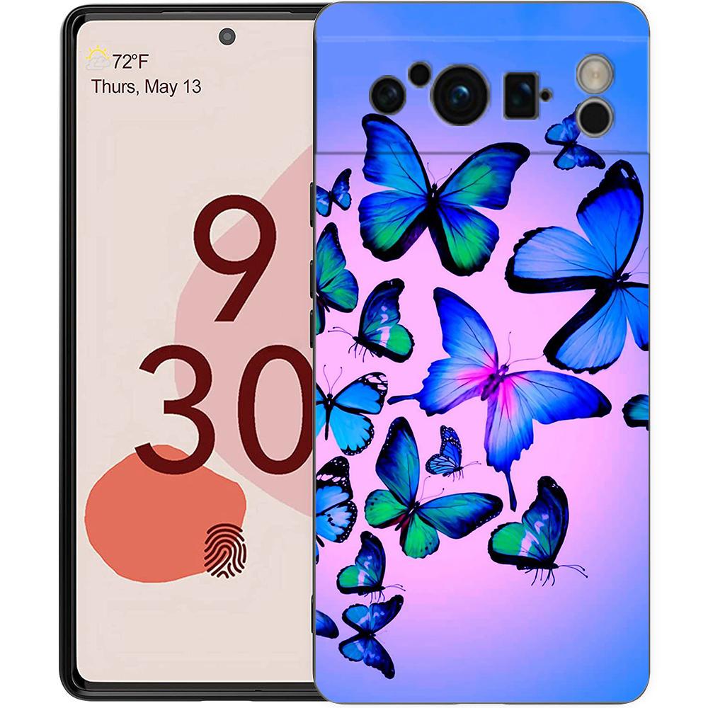 Cute butterfly Fashion Phone Case For Google pixel 9 8 7 6 Pro 6A 7A 5G Silicone Shockproof Black Cover Fundas