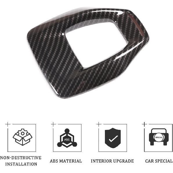 TOYCIDFG Car Gear Shift Knob Panel Cover Trim Frame for Alfa Romeo Stelvio 2020-2023 ABS Carbon Fiber Pattern Car Accessories