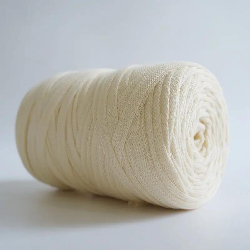 Flat Knitted Fabric Thread, Hollow Yarn Flat Ribbon Thread, DIY Handmade Woven Bag Hook Sandals 250g Crocheting