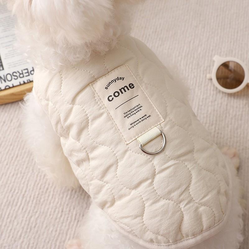 

Пальто для цуценят Зимовий одяг для собак Товста плюшева куртка для собак Костюм чихуахуа Бішон Французький бульдог Товари для собак Одяг для котів Жилет S білий