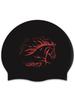 SENTI [Sc-2606] Red Bronco Bk Silicone Swim Cap