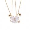 Set da 2 Pezzi Ciondolo BFF Gatti Abbraccio Design Migliori Amici Collana Magnetica Gioielli Amicizia Ragazze Regalo