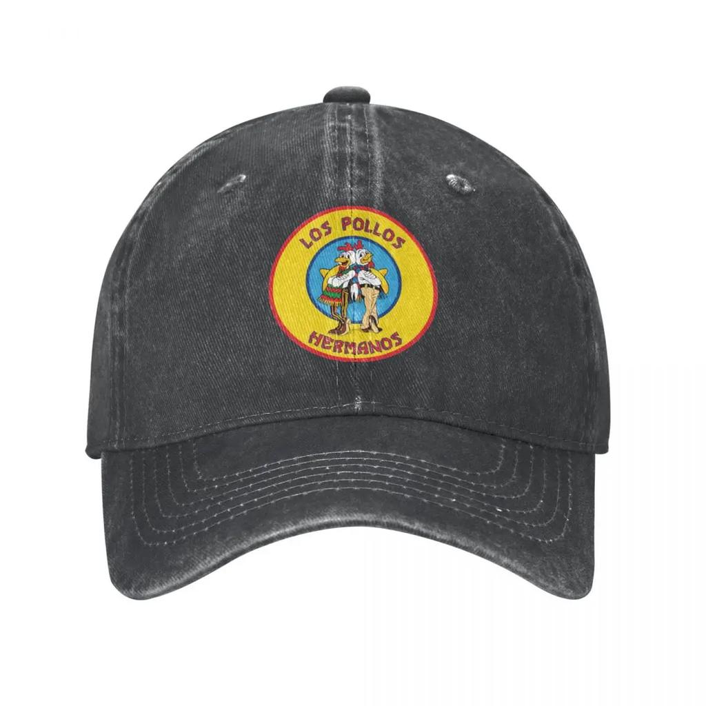Los Pollos Hermanos Baseball Caps Casual Distressed Washed Fast Food Snapback Hat Unisex Style Outdoor Activities Hats Cap