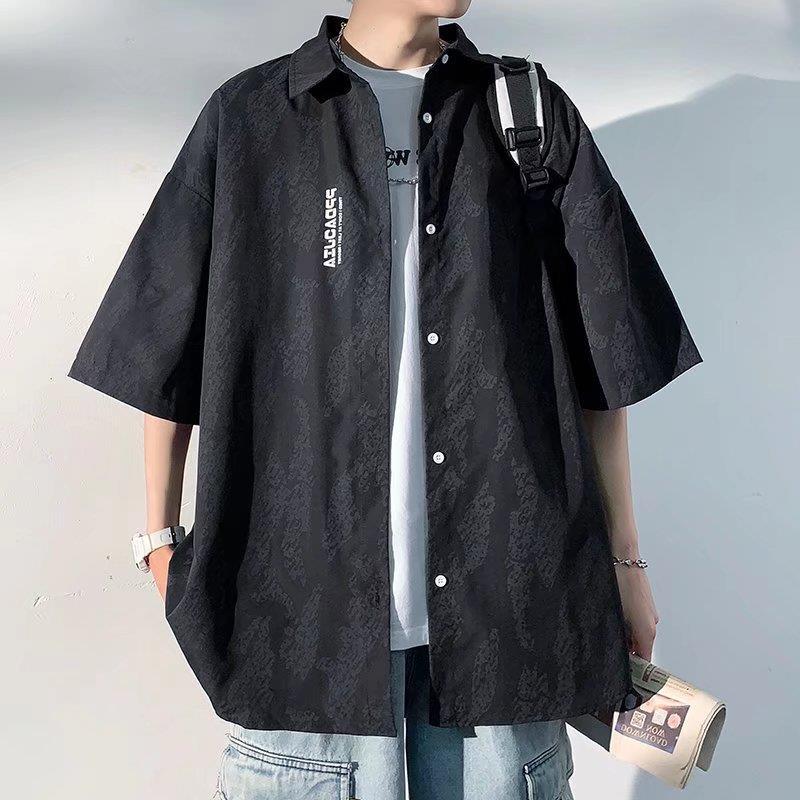 Summer seaside vacation shirt, men s all-match shirt L