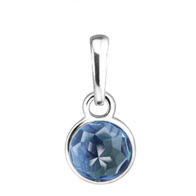 100% 925 Sterling Silver Charms December Droplet Hanging Beads for Jewelry Making Fits DIY Bracelets